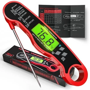 Instant Read Meat Thermometer Digital Waterproof Probe for Grill BBQ Kitchen - Picture 1 of 7
