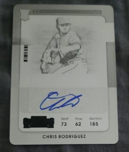 2021 PANINI CONTENDERS CHRIS RODRIGUEZ AUTO 1/1 PRINTING PLATE RC Angels - Picture 1 of 2