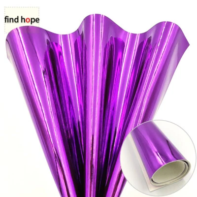 PU Leatherette Fabric Bows Bag Foil Material Sheets Metallic Mirror Faux Leather - Image 1 of 4