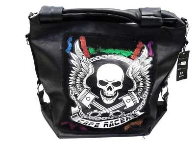 MAQSON Handtasche Damen Umhängetasche Schultertasche Tasche Totenkopf Skull 172
