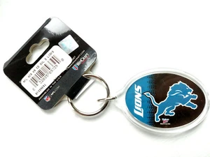Detroit Lions Wincraft NFL Acrylic Helmet Oval Key Ring - Picture 1 of 2