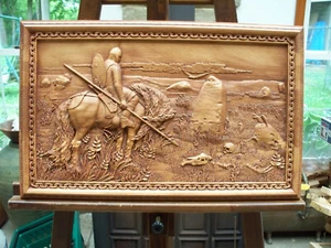 The HERO and the Stone of destiny, FATE, sculpture ,basorelief - Picture 1 of 10