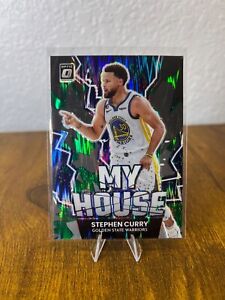 Stephen Curry SP 2022-23 Donruss Optic 🟢 Green Shock 🟢 My House / Golden State