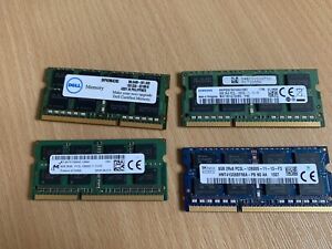 8GB  DDR3L 1600MHz PC3L 12800 SODIMM Laptop Memory (various makes)