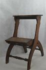 old step stool library solid oak folding 2 step 24 in 19th c 1890-1920 original 