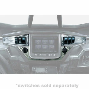 Polaris Ride Command 3pc 6 Switch Dash Panel Bezel Billet Raw Silver XP1000 RZR - Picture 1 of 6