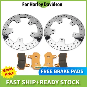Polished Enforcer 11.8" Front Brake Rotors Pads for Harley Touring Bagger 15-23 - Picture 1 of 9