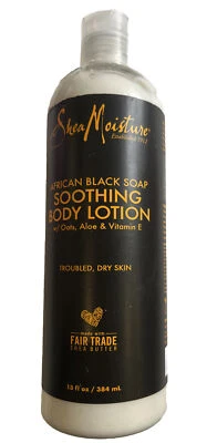 SheaMoisture, loción corporal calmante, jabón negro africano, 13 oz (384 ml) Foto 1 de 4