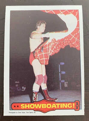 1985 O Pee Chee OPC Rowdy Piper #14 Showboating WWF Card - Image 1 of 2