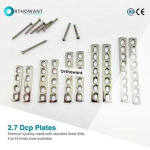 2.7mm Dcp Plates & Screws Set of 155 Pcs Stainless Steel 316 Orthopedic Implants - Picture 1 of 10