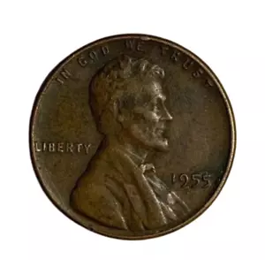 SAMMLERMÜNZE USA 1 CENT, LINCOLN WEIZENPENNY 1955 - Bild 1 von 3
