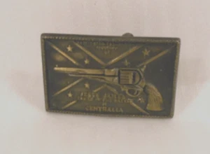 Vintage Remington Cap/Ball Jesse James Battle of Centralia Revolver Belt Buckle - Picture 1 of 5
