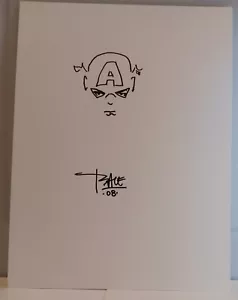 Tim Sale original artwork Captain America 2008 ink 9x12 RARE - Picture 1 of 4