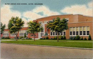 Postal de colección Altus Junior High School, Altus Oklahoma Wpc4 - Imagen 1 de 3