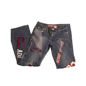 Vintage Zanadi 83 Patch Jeans NYC Dark Wash Size 9 - Picture 1 of 11
