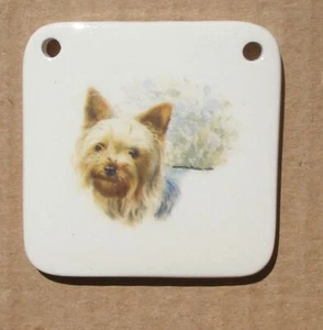Yorkie Hund Keramikfliese Ornament 2 1/4 Zoll Quadratisch Neu - Bild 1 von 2