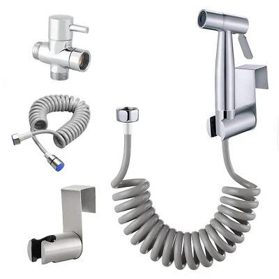 Kit Douchette WC avec Vanne 3 VoiesDouchette Toilette WC en Acier InoxydableP... - Photo 1/4