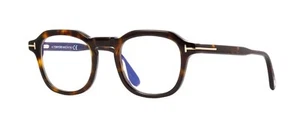 Tom Ford FT 5836-B BLUE BLOCK Shiny Dark Havana (052) Eyeglasses - Picture 1 of 4
