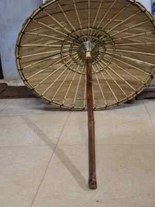Olakkuda,Ola kuda,Kerala traditional Umbrella,Palmyra leaf umbrella,Mahabali Um - Picture 1 of 9