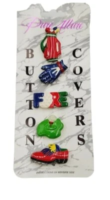 Shirt Accents Golf Lover Vintage Plastic Button Snap On Covers  - Image 1 of 2