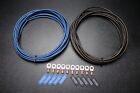 10 Gauge Wire 25Ft Blue 25 Ft Black 10 Pcs Copper 5/16 Ring Heatshrink Car Ib10