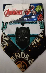 Marvel Avengers 2 pack Bandana 17.5” x 17.5” Wakanda Forever Black Panther New - Picture 1 of 4