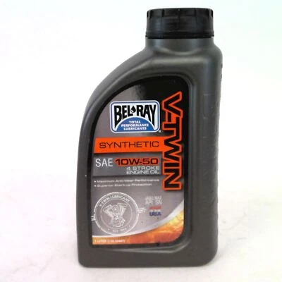 Bel-Ray V-Twin Synthetic 4-Stroke Engine Oil 10W50 -1L 3601-0253 96915-BT1 - Image 1 of 2