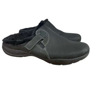 Clarks Roseville Clogs Sherpa Fur Lined Slip On Mules Loafers Shoes Comfort sz 8 - Picture 1 of 16