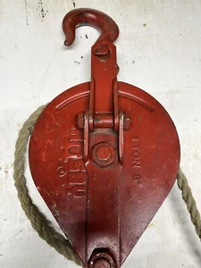 Crosby Snatch Block with Rope & Hook 3 ton 8" sheave pully - Picture 1 of 7