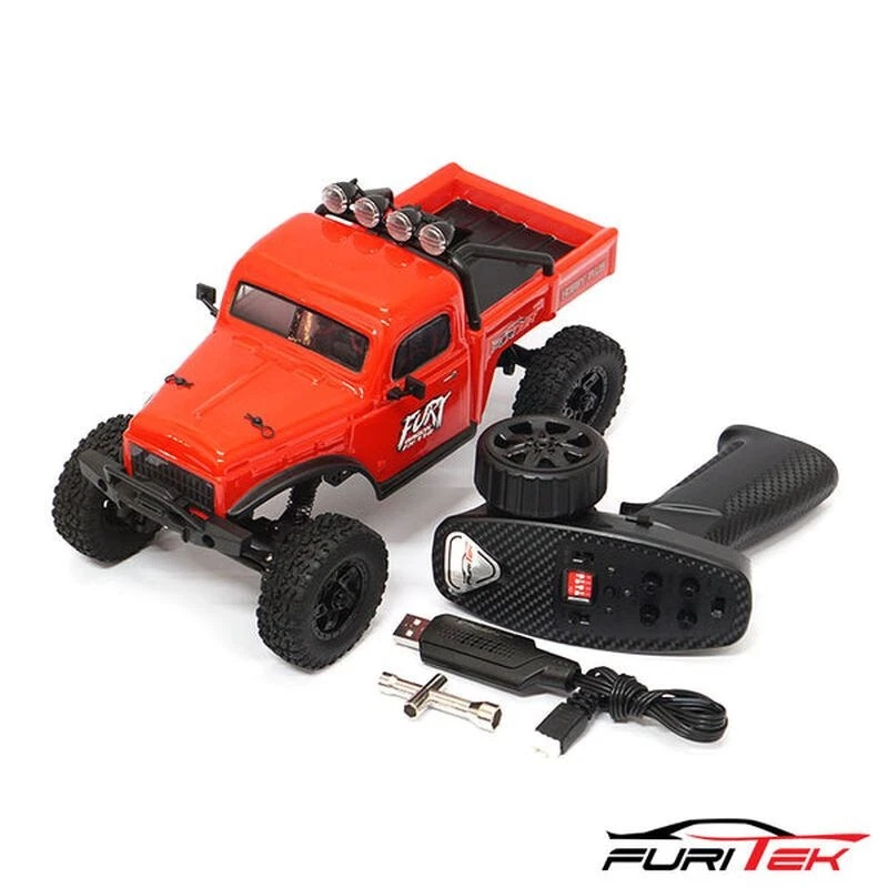 Fury Fourrure 2414 FX118 Wagon Rouge Wagon Furitek sans Brosse 1:18 RC Robot - Photo 1/3