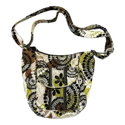 Vera Bradley Cocoa Moss Quilted Crossbody Shoulder Bag Hipster Purse - Image 1 of 4