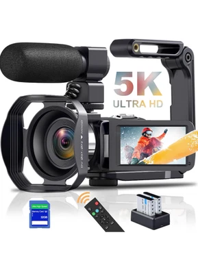 Delmodes Videokamera 5K 64MP Camcorder WiFi 18X - Bild 1 von 4