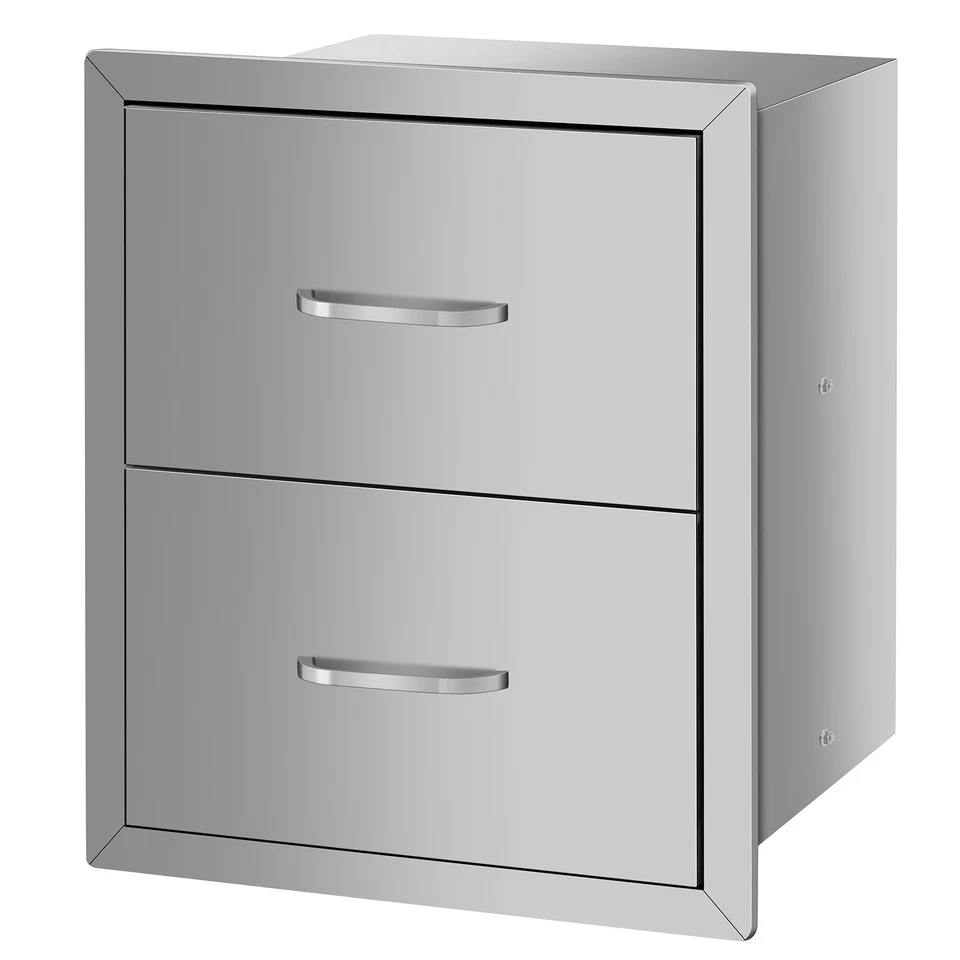 Outdoor BBQ two drawers cabinet Stainless steel Kitchen Cabinet - Image 1 of 4
