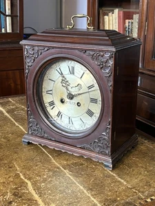 Georgian Mahagoni Fusee Bracket Clock - Bild 1 von 11