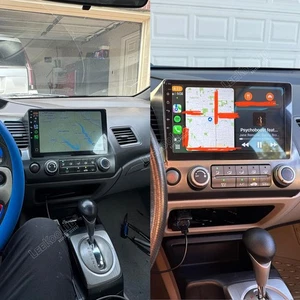 Android 15 Car Stereo Radio for Honda Civic 2006-2011 Apple Carplay GPS Nav WIFI - Foto 1 di 13