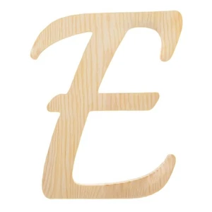 Unfinished Wooden Playball Italic Letter E (6.25 Inches) - Picture 1 of 2