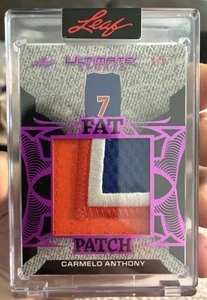 2024 LEAF ULTIMATE CARMELO ANTHONY FAT PATCH 5/6!! - Picture 1 of 2