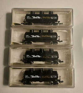 4 N Scale Model Power Tank Train GATX Oil Transport Cars Model Number 3417 - Picture 1 of 11