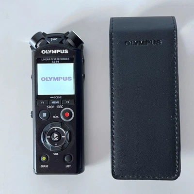 OLYMPUS LS-P4 Linear PCM Recorder 39H 8GB Hi-Res Bluetooth w/ Case Tested Japan - Image 1 of 4