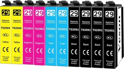 OfficeWorld Sostituzione per Epson 29 29XL Cartucce XP-342 XP-442 XP-245,10pack - Imagen 1 de 4