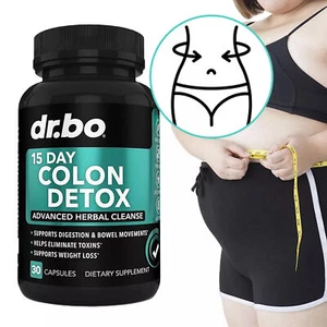 Dr.Bo 15 Giorni Colon Detox - Perdere Peso, Psyllium Husk, Corteccia di Cascara Sagrada - Foto 1 di 7
