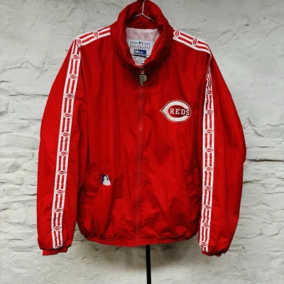 Vintage 90s Cincinnati Reds Pro Player MLB Lined Windbreaker Jacket Baseball - Image 1 of 4