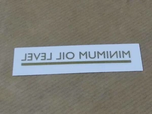 Triumph Tiger Cub A3 Oil Tank Minimum Oil Level Decal In Gold ' - Picture 1 of 2