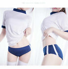 Ladies School Japanese Uniform Set Gym Cosplay T-shirt Shorts Sports Swimsuit