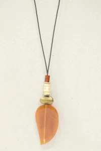 Necklace Philippines Brown Horn Pendant - Picture 1 of 1