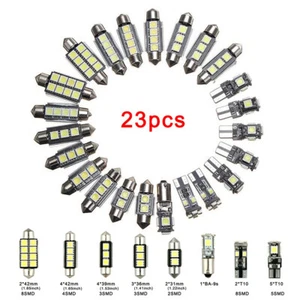 23PCS Car LED Interior Dome Map Reading Light License Plate 6000K White Bulb Kit - Picture 1 of 10