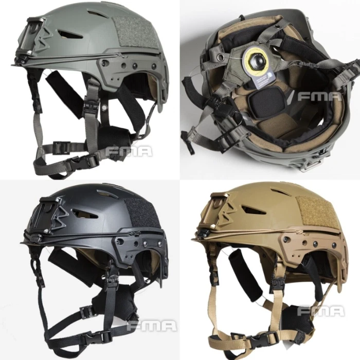 FMA Tactical EX MIC FTP BUMP Helmet Airsoft Simple System Black/Sand/Gray - Image 1 of 1