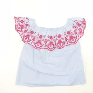 Red herring Womens Blue Floral Viscose Blend Basic T-Shirt Size 8 Round Neck - Picture 1 of 12