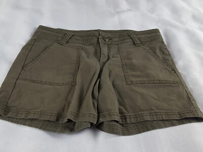 Shorts elástico feminino Prana caminhada ativo ao ar livre algodão orgânico tamanho 4 - Imagem 1 de 4