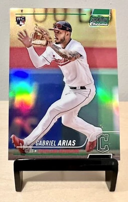 Gabriel Arias 2022 Topps Stadium Club Chrome Rookie Card #339, Green 01/99 - Image 1 of 2